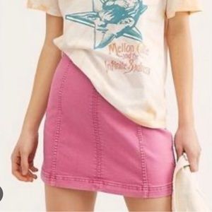 Free people pink mini skirt